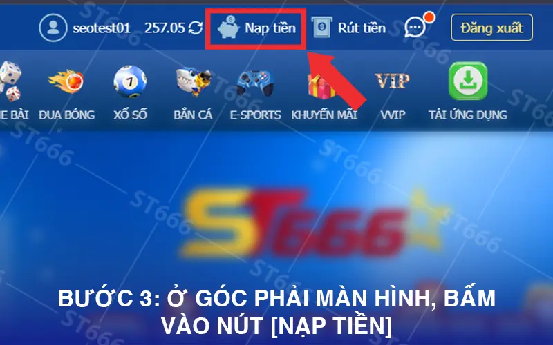 nạp tiền ST666